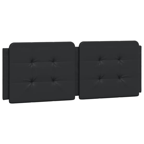 vidaXL sengestel med LED sort 140x190 cm kunstlæder