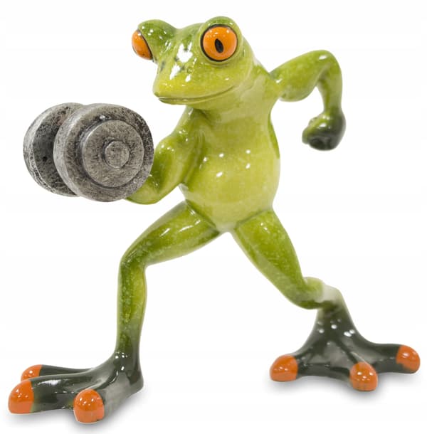 STRONGMAN FROG Grøn Dekorativ Figur