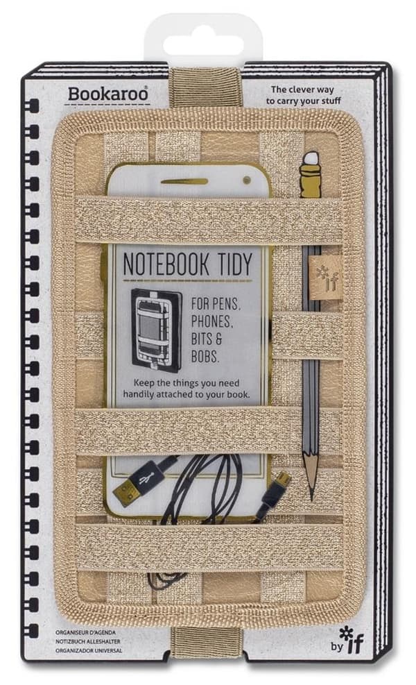 Bookaroo Notebook tidy - guldfarvet notesbogsorganisator