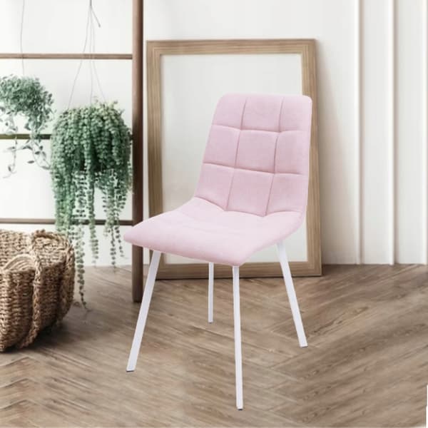 Klädd matsalsstol VERMONT rosa