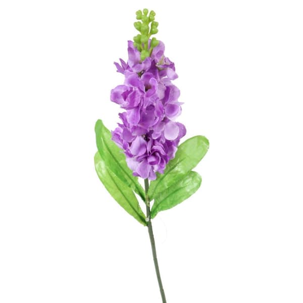 Kunstig lilla rødbrun blomstergren - 55 cm