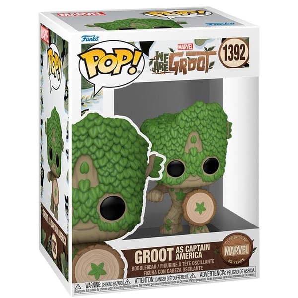 Funko POP Marvel -figuuri: Groot Kapteeni Amerikkana.
