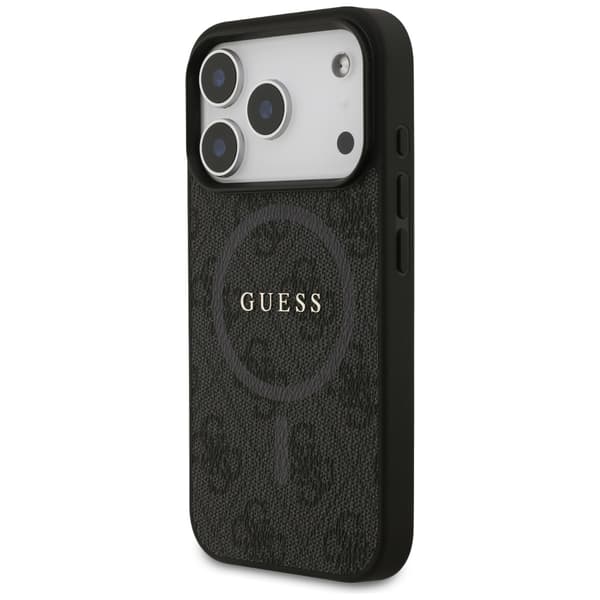 Guess 4G Ring Classic Logo MagSafe-etui til iPhone 17 Pro, sort