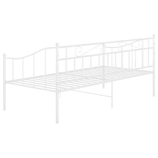 vidaXL Soffram vit metall 90x200 cm