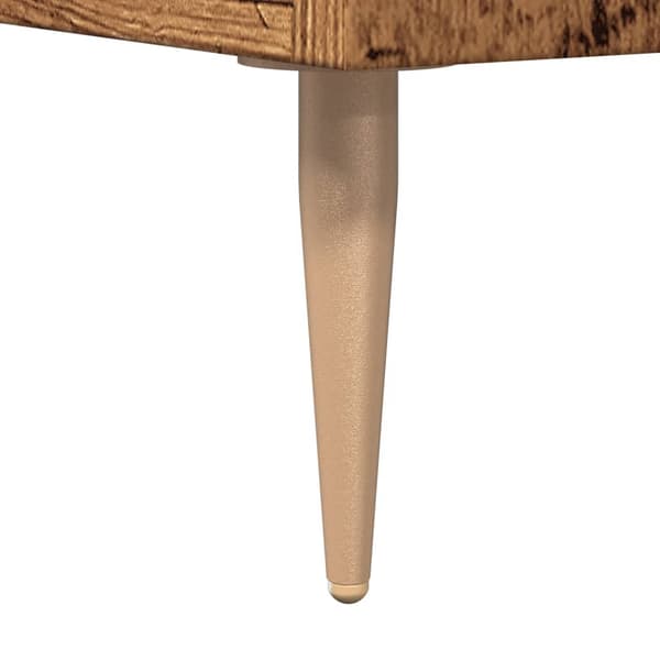 vidaXL kommode, antik træ, 100x36x60 cm, træbaseret materiale