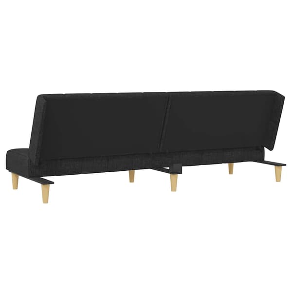 vidaXL 2-sits bäddsoffa, svart, klädd i tyg