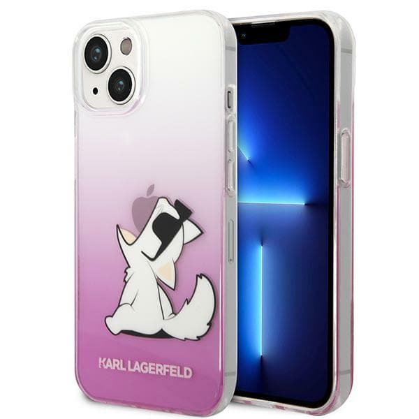 Karl Lagerfeld Choupette Fun-etui til iPhone 14 Plus, lyserød