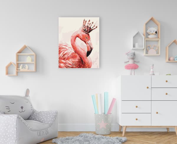 Mal efter tal Mal det! Flamingo 40x50 cm