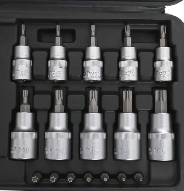 Torx-kärki- ja hylsysarja 30 osaa KD10242