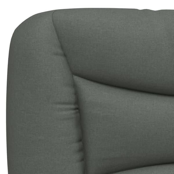 vidaXL hovedgærdehynde, mørkegrå, 100 cm, stof
