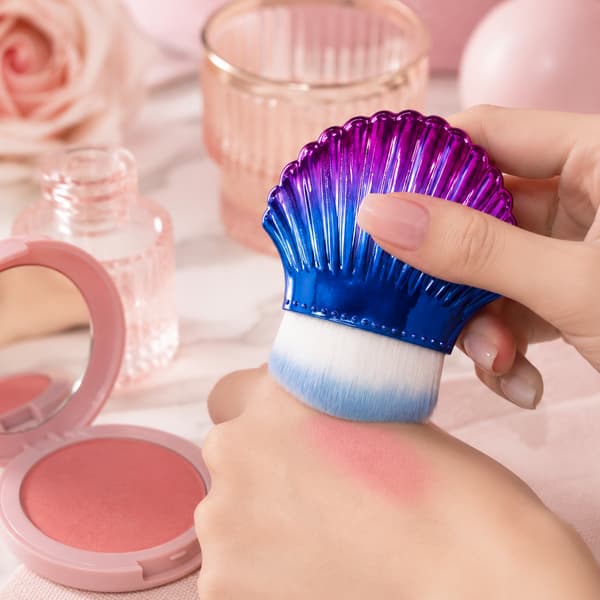 Skalbørste til puddermakeup, mineralfoundation, støvfjerning