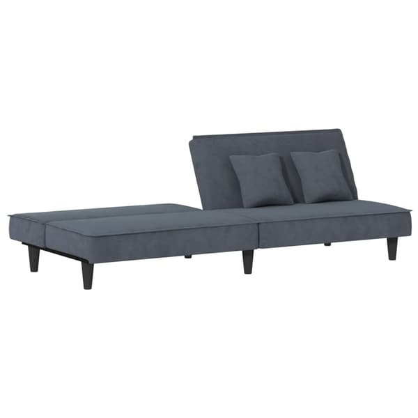 vidaXL sovesofa mørkegrå fløjl