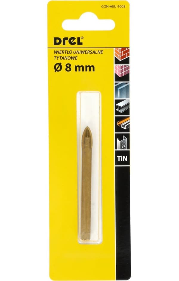 Universalborr 8,0 mm, krysspets, titan