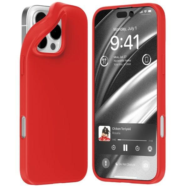 Mercury Soft Cover til iPhone 16 Pro Max, Rød