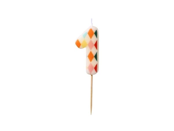Fødselsdagslys 1 rombe 5,5 cm
