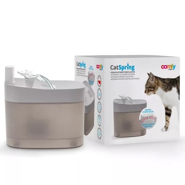 Comfy CatSpring - en vandfontæne med bevægelsessensor til katte og hunde