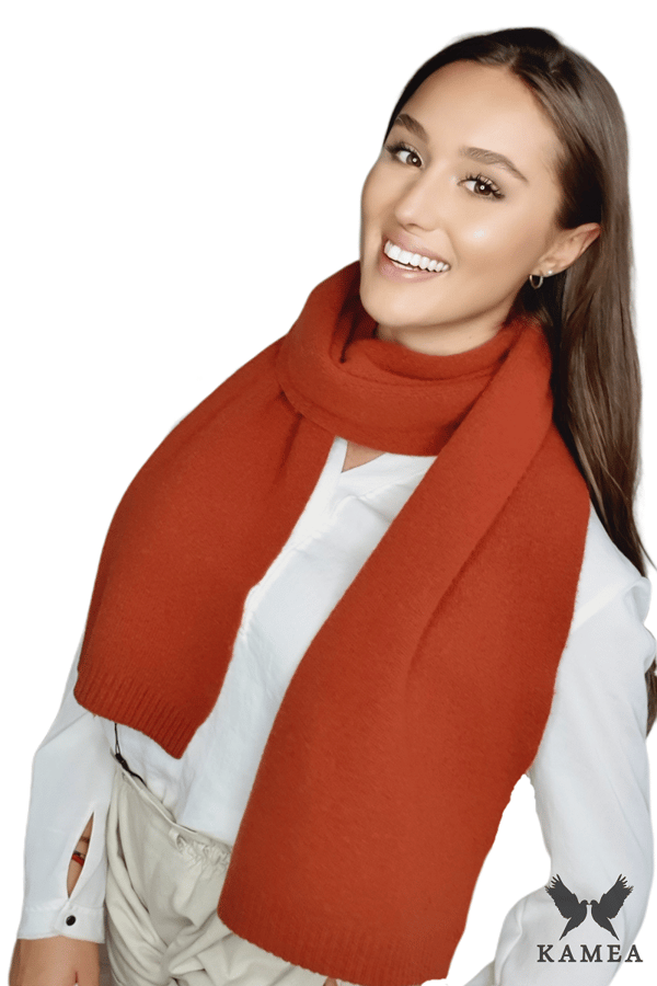 SCARF*02 dame vintertørklæde rød farve