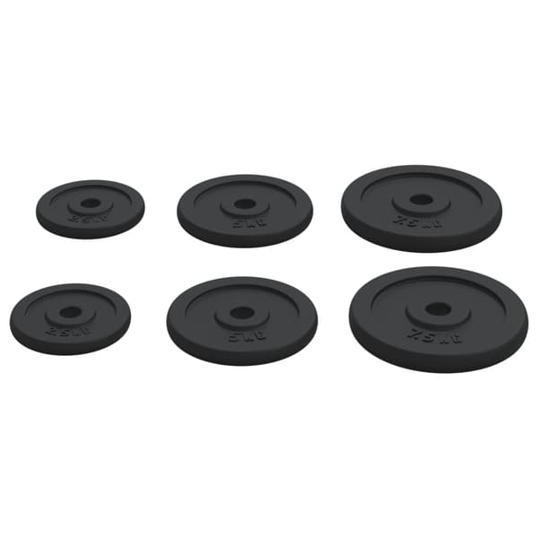 vidaXL støbejernsvægte, 6 stk., 30 kg