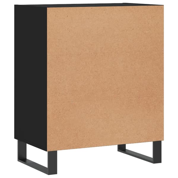 vidaXL skab, sort, 57x35x70 cm, træbaseret materiale