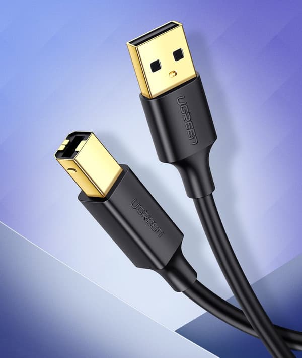 Skrivarkabel USB 2.0 - USB-B 1,5m svart