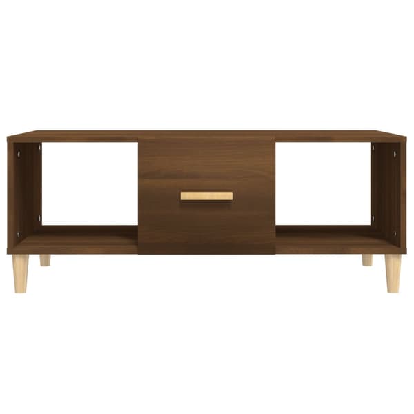 vidaXL sofabord brunt egetræ 102x50x40 cm