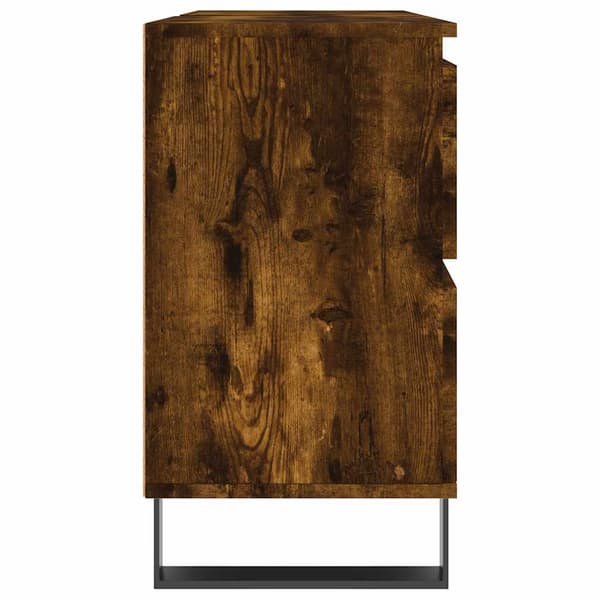 vidaXL badeværelsesskab røget eg 80x33x60 cm