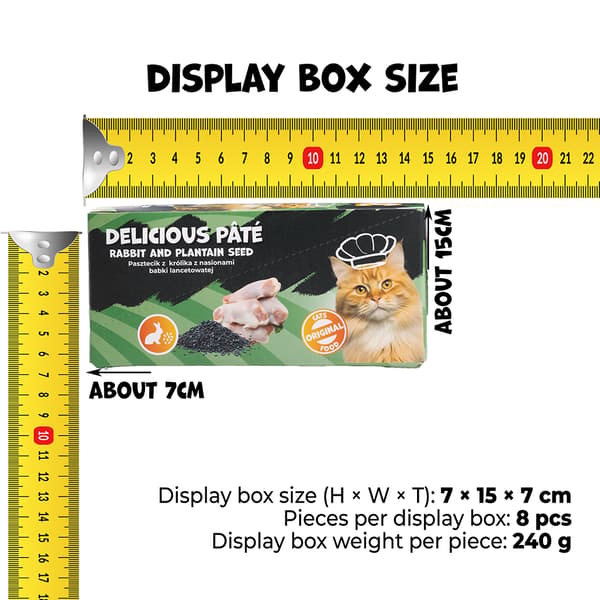 Vådfoder til katte Kanin og Pound Cake Delicious Pâté UniQ Pets 8x30g