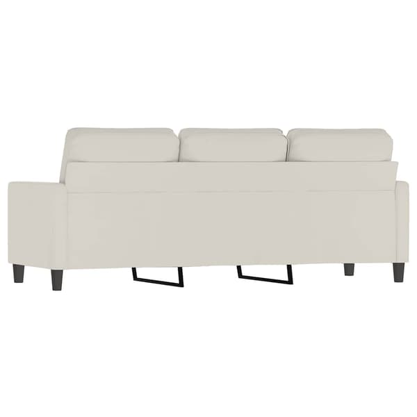 vidaXL 3-sitssoffa krämfärgad 180 cm klädd i sammet