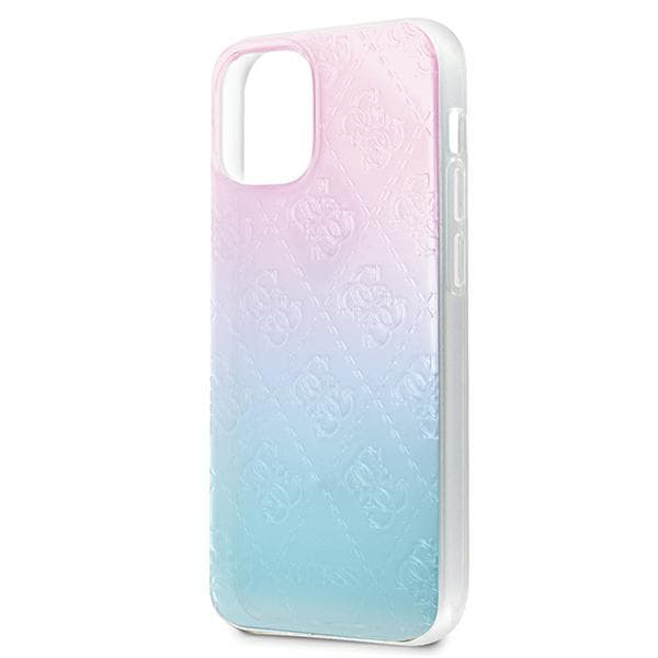 Guess 4G 3D Pattern Collection-skal till iPhone 12 mini, blått och rosa