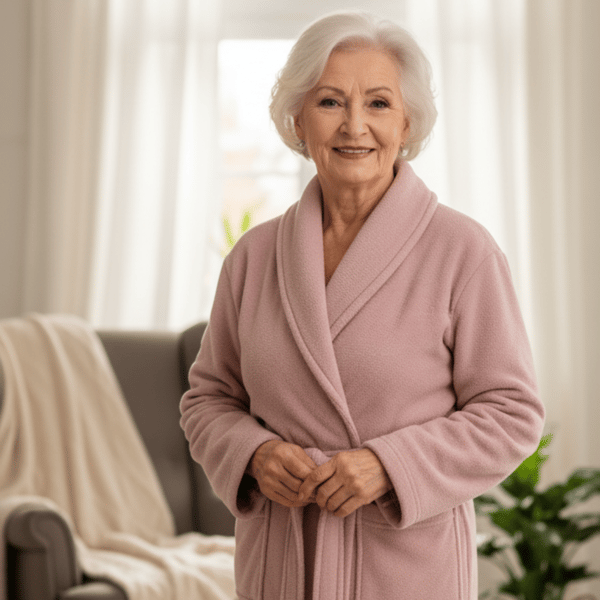 Dambadrock til bedstemor med broderi bedste bedstemor S/M rosa