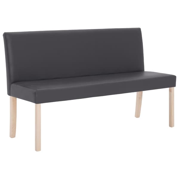 vidaXL Bänk, 139,5 cm, grått konstläder