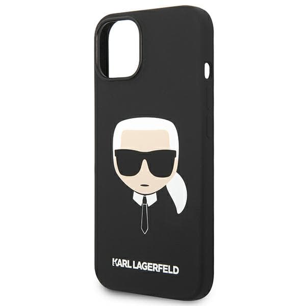 Karl Lagerfeld Silikone Karl`s Head-etui til iPhone 14 Plus, Sort