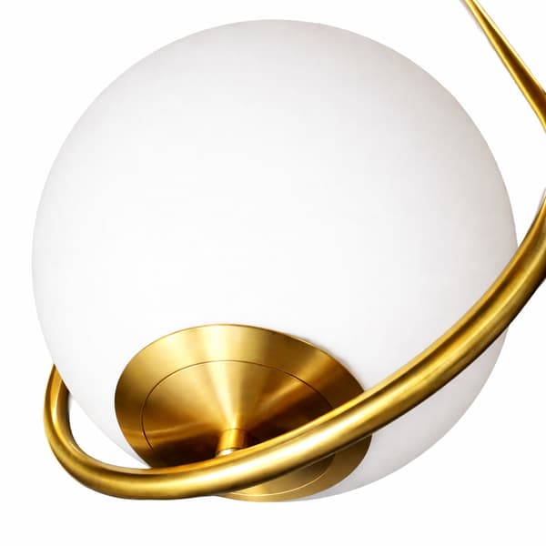 Ball oval hængelampe 25cm E27 mælkeguld kugle