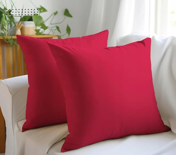 Örngott i bomull 60×60 cm 2 st. rosa