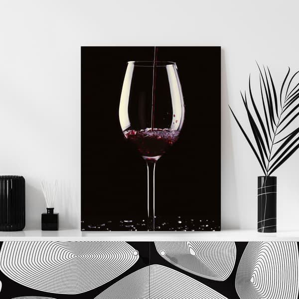 Canvastavla Kök Glas vin 60x120 cm