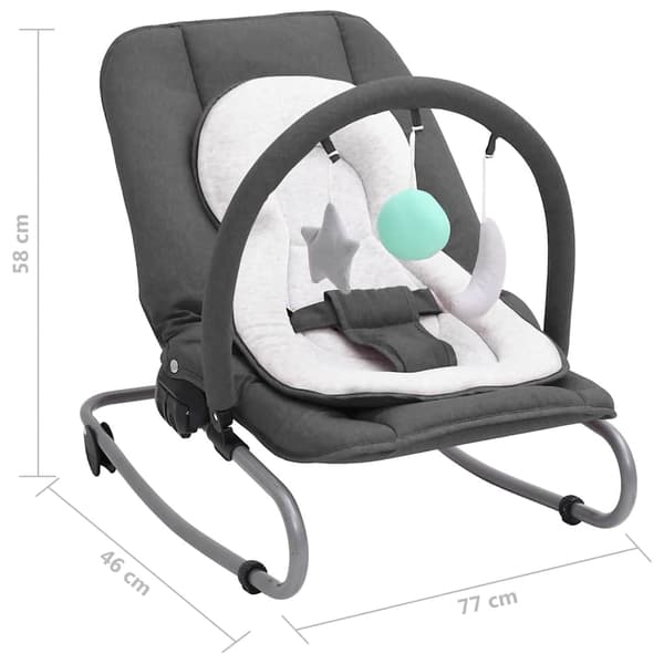 vidaXL Babygunga, Antracit, Stål