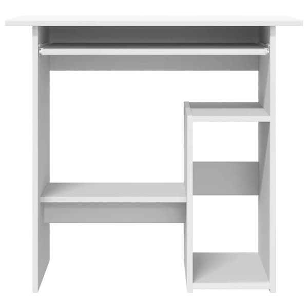 vidaXL skrivebord, hvid, 80x45x74 cm, spånplade