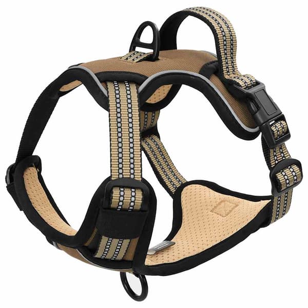 vidaXL Justerbar hundsele, brun, L