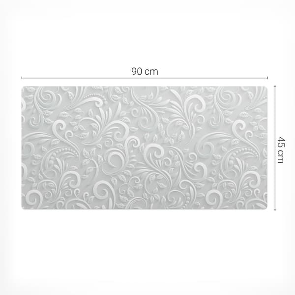 Modern vinyl skrivebordsmatte elegant bladdekoreration 90x45 cm