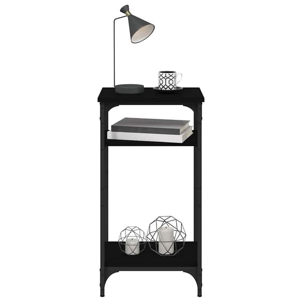 vidaXL sidebord, sort, 40x30x75 cm, træbaseret materiale