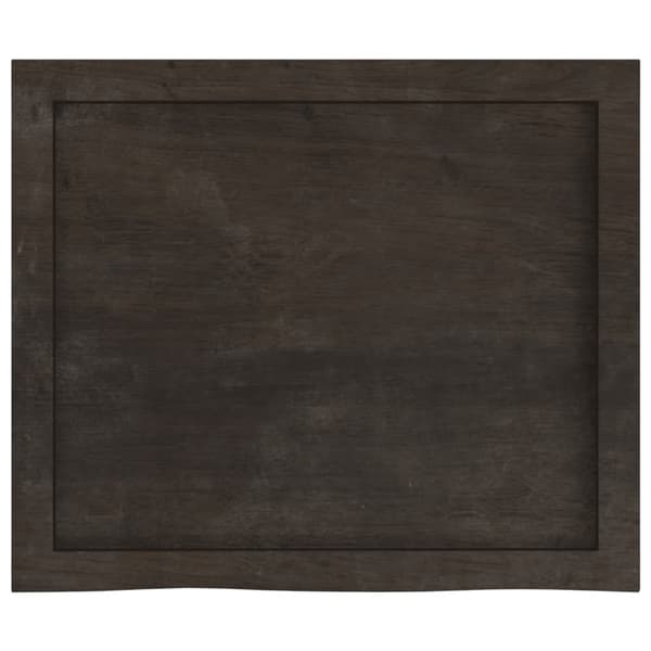 vidaXL hylde mørkebrun 60x50x(2-4) cm egetræsfinish