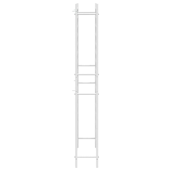vidaXL 96 pullon viinipulloteline valkoinen metalli