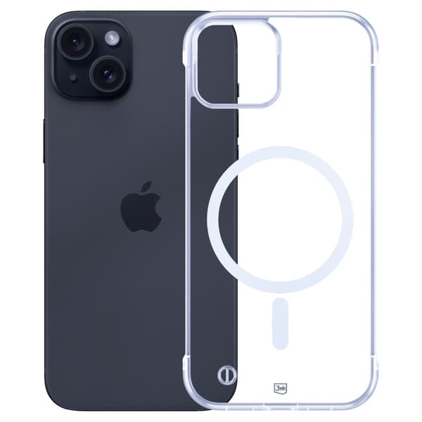 3MK Just20g MagCase til iPhone 15 Plus, gennemsigtig
