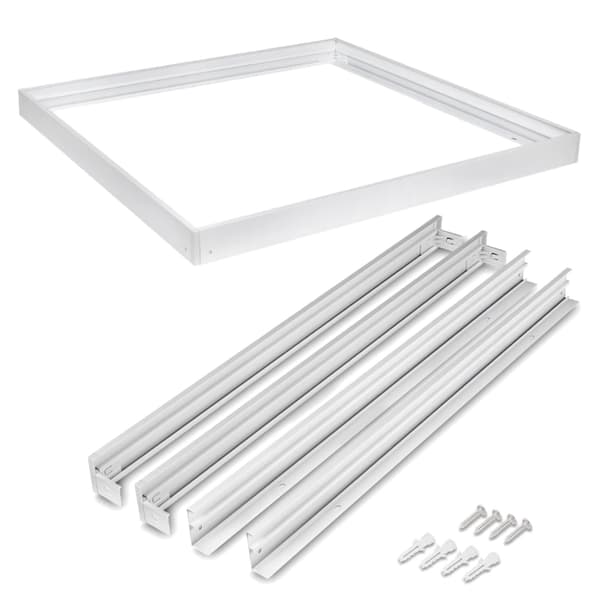 Vit aluminium LED-ram för LED-paneler 60x60x7cm