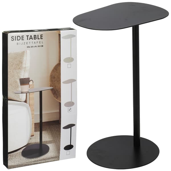 Sort metal sidebord 35xh53 cm