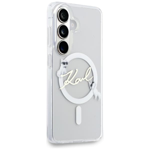 Karl Lagerfeld IML KC Script MagSafe-etui til Galaxy S26+ – klart