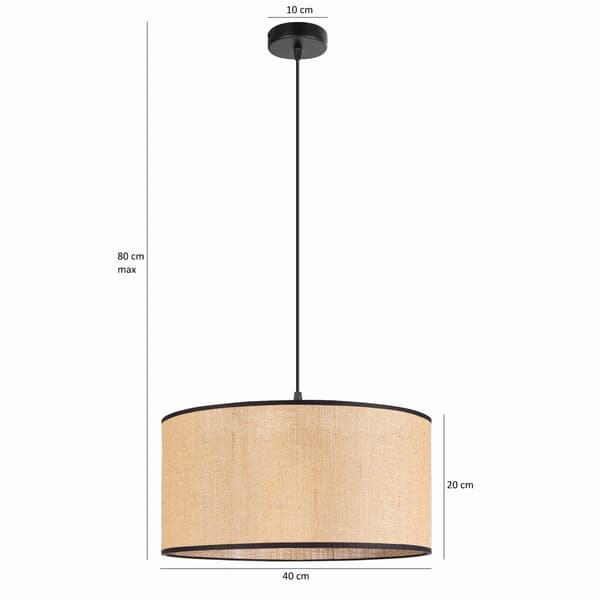 Tornado AD1 lampa jute-svart