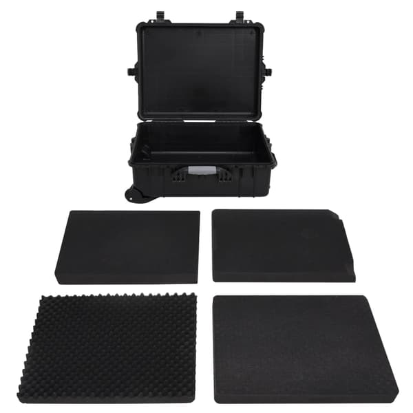 vidaXL flightcase, sort, 63x50x23 cm, PP