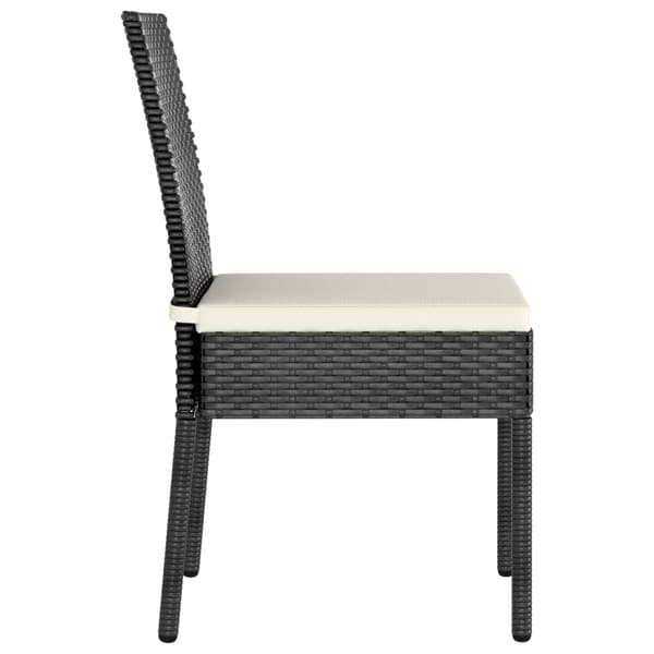 vidaXL havestole, sæt med 2, polyrattan, sort