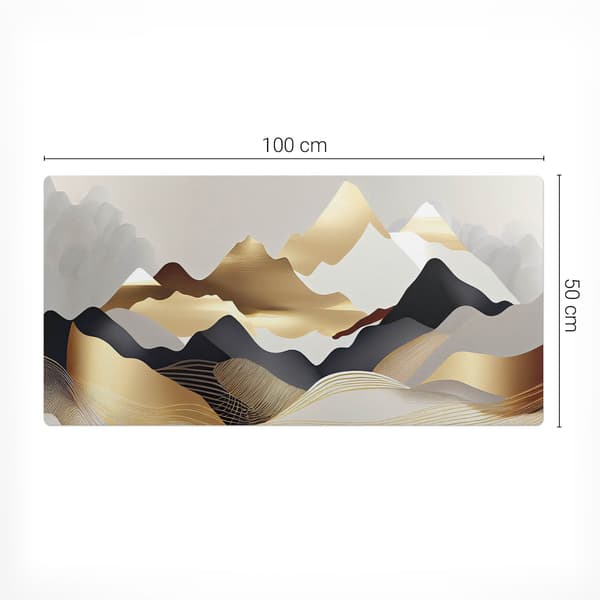Slitstærk glat skrivebordsmåtte Mountain Abstraction 100x50 cm